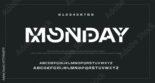 Sport Modern Future Logo Alphabet Font and Number. Typography abstract italic bold fonts technology, sport, movie brand and logos. vector illustration