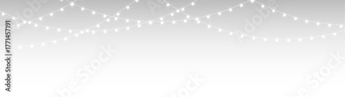 png festive garland decoration with yellow led bulbs