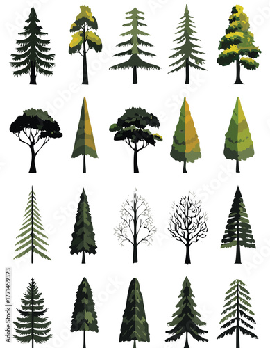 Collection of various tree species