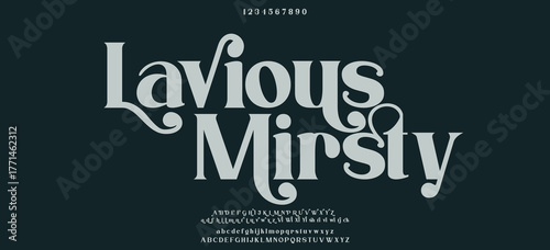 Luxury alphabet letters font. Typography elegant wedding classic lettering serif fonts decorative vintage retro concept. vector illustration