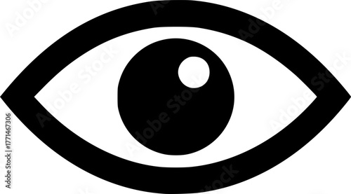Eye icon, Eye silhouette. Simple icon. Web site page and mobile app design vector element.
