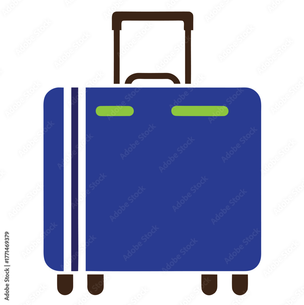 Obraz premium blue suitcase isolated on white