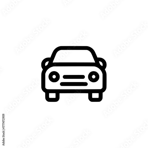 parking car icon in svg format for use in web app logo banner and poster