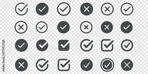 check mark icons tick symbols in green circle . Represents confirmation, approval, success, or completed tasks or status. for web, checklists, and task completion projects