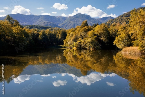 Amazing landscape with lake and mountain in Bulgaria