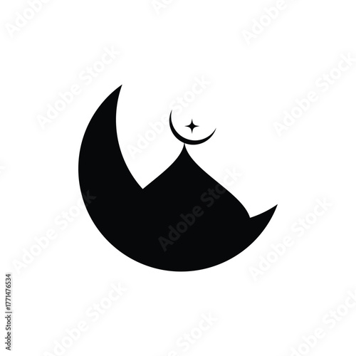  Mosque icon design vector template for banner ,poster ,social media post,T shirt and app logo.