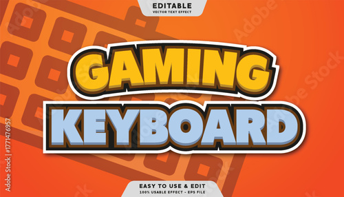 gaming keyboard editable text effect