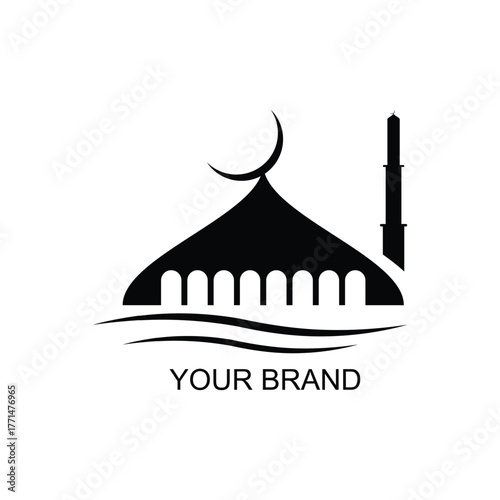  Mosque icon design vector template for banner ,poster ,social media post,T shirt and app logo.