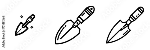Icon for a garden trowel used in planting agricultural plants