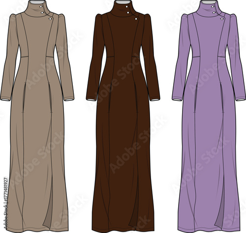 Elegant Modest Dress Designs in Neutral and Pastel Tones