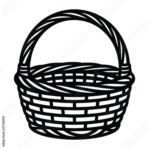 empty wicker basket