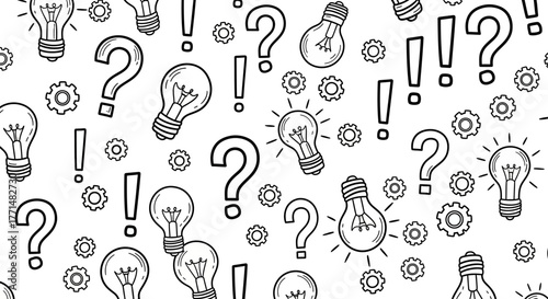 Light Bulbs, Question Marks, and Exclamation Points A Pattern of Ideas and Queries