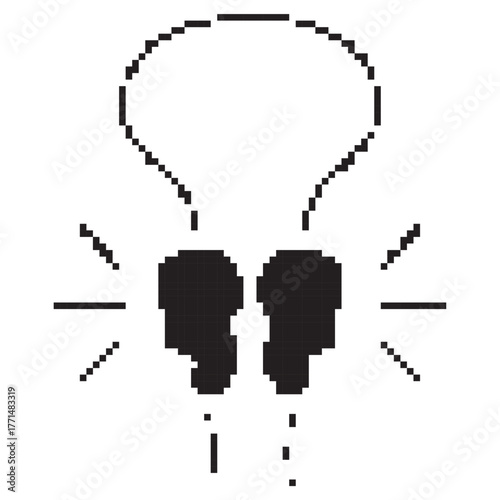 prostatitis pixel icon, 8-bit. Vector illustration on a white background.