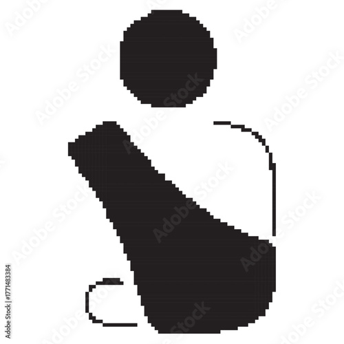 slinga pixel icon, 8-bit. Vector illustration on a white background.
