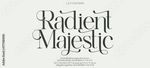 Abstract Fashion font alphabet. Minimal modern urban fonts for logo, brand etc. Typography typeface uppercase lowercase and number. vector illustration