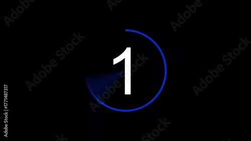 Minimalistic 5 Second Countdown Timer Animation
