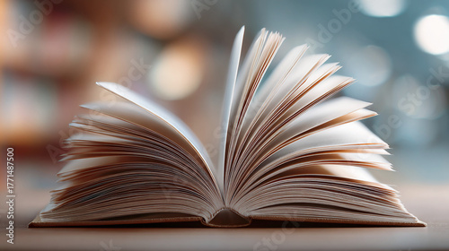 An Open Book with a Soft Focus Background, perfect for a cozy atmosphere