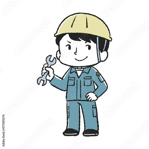 工場で働く男性