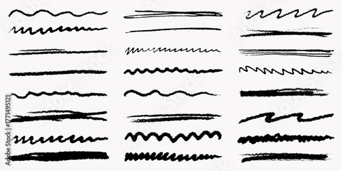 Chalk and crayon arrows with swirling doodles, rough sketch underlines, scribble direction indicators and distressed grunge texture.