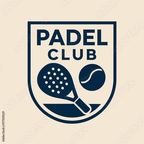 vector illustration of a padel club logo