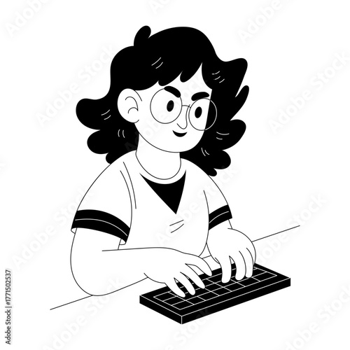 A doodle style illustration showing placing order