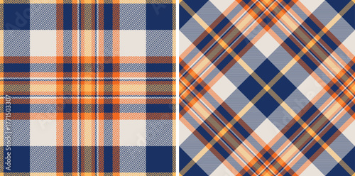 Pattern seamless fabric of textile plaid background with a tartan vector texture check. Set in skin colors for room decor ideas.