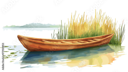 Lake Titicaca - Puno. Lake Titicaca - Puno hand drawn watercolor illustration