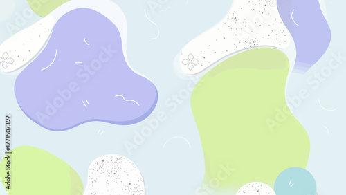 Colorful abstract spots and shapes in a playful design for dynamic backgrounds