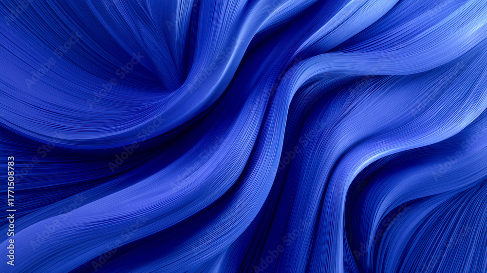 Fototapeta premium Captivating abstract deep blue waves flowing with elegant texture, perfect for modern design backgrounds and digital art.