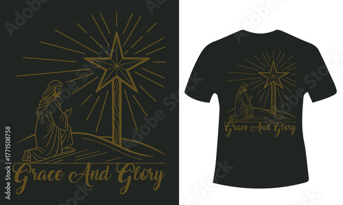 Festive christmas illustration with traditional holiday elements and vibrant colors