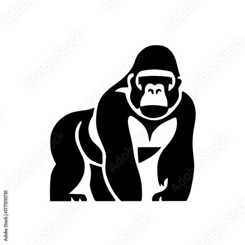 Powerful Gorilla Silhouette Vector Illustration for Design Projects