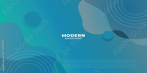 Minty Breeze Fluid Shape Gradient Background