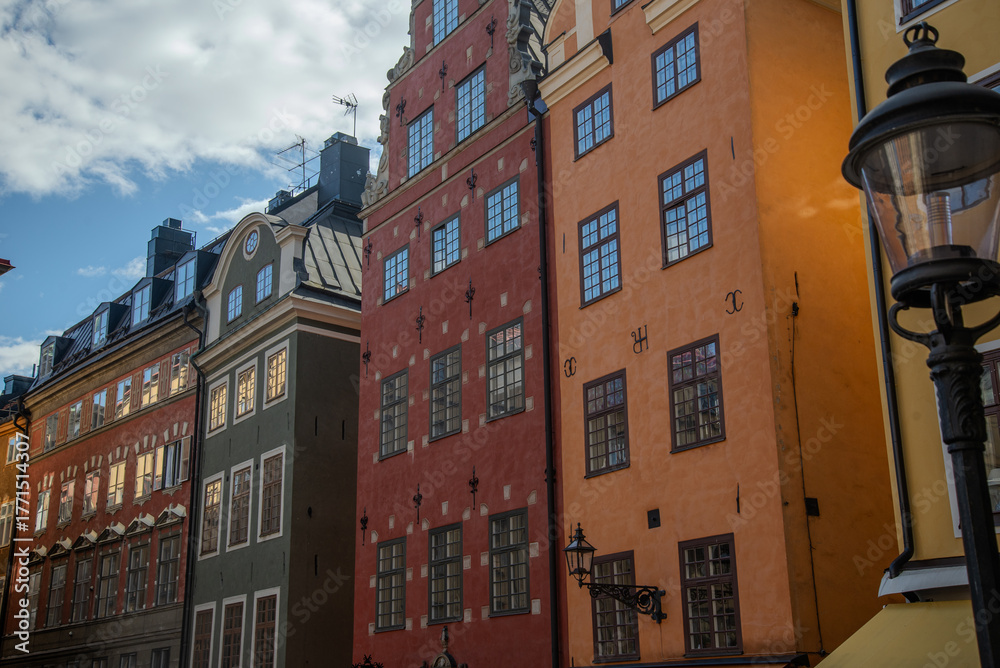 Fototapeta premium Houses in old town in Stockholm