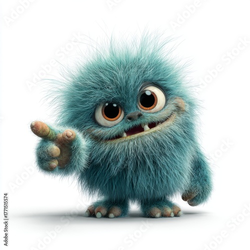 Spooky adorable halloween creature illustration with friendly look.