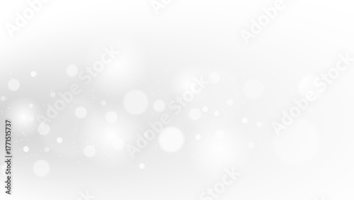 Abstract white bokeh background with soft light and blurred circles isolated on transparent background
