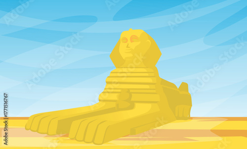 Egypt spinx background vector format