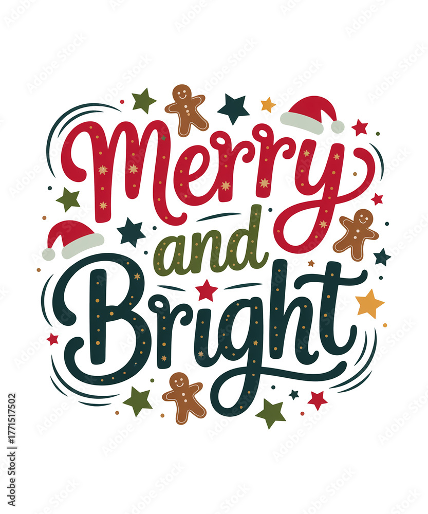 Obraz premium Merry and Bright Png