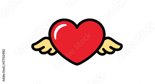 Winged Heart Love Icon