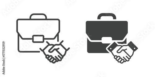 Business Icon. Line and glyph solid icon