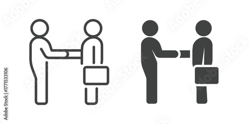 Corporate Icon. Line and glyph solid icon