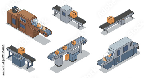 Modern isometric conveyor machines for automated packaging systems