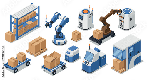 Isometric robotics and automation in warehouse logistics