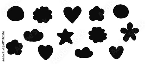 Vibrant abstract colorful hand-drawn and geometric shapes, perfect for contemporary design backgrounds and creative projects