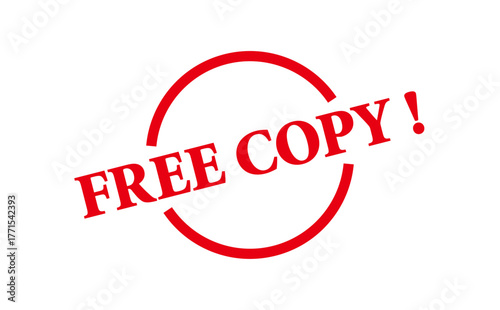 FREE COPY ! - FREE COPY ! words written on Red Rubber Stamp 

