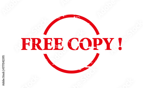 FREE COPY ! - FREE COPY ! words written on Red Rubber Stamp 
