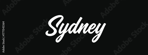 Sydney Bold Script Vector Hand Lettered City Design for Apparel Merch