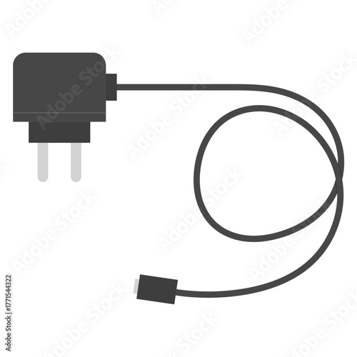 Vector illustration of a cellphone charger / power adapter