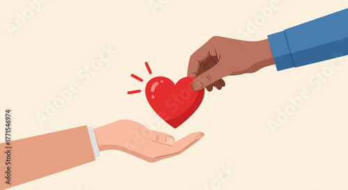 Giving Heart A gesture of love, care, kindness, and support