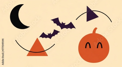 Minimalist Halloween abstract art