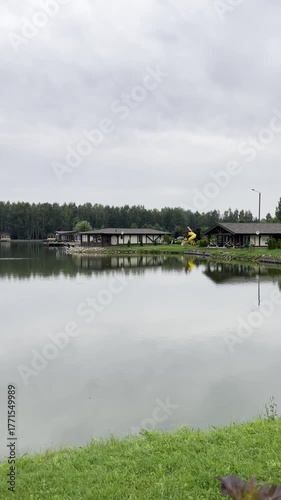 New Zealand Fishing Lake - Vertical Video of Scenic Landscape